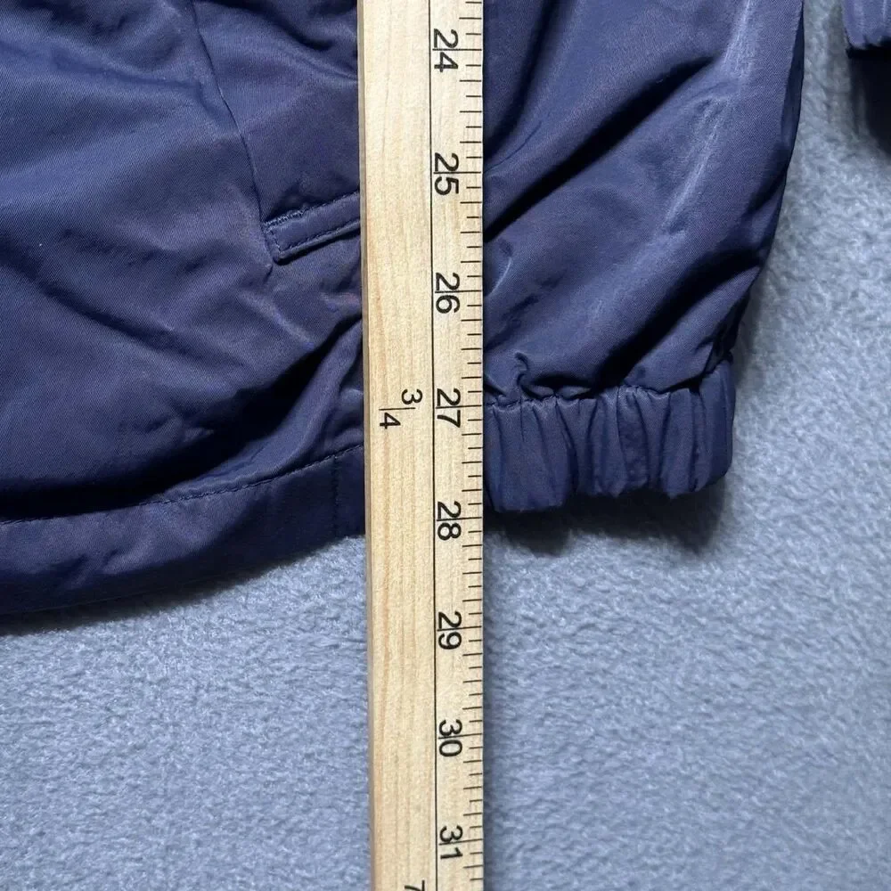 Nautica Mens XXL Windbreaker Jacket Blue Yellow Large Spellout Lightweight GUC